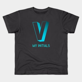 Letter V Initials Unique Name T-Shirt Kids T-Shirt